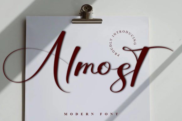Almost: A Charming and Elegant Script Font for Marketers