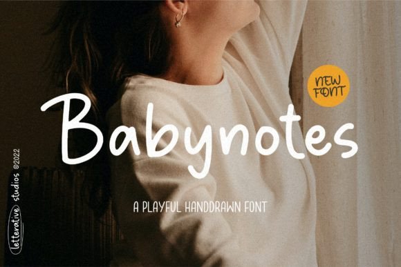 Babynotes: A Playful Hand-Drawn Font for Editorial Charm