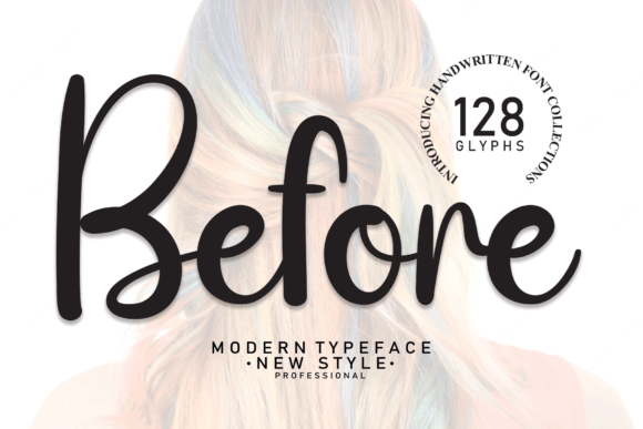 Before: A Charming and Elegant Script Font for Marketers