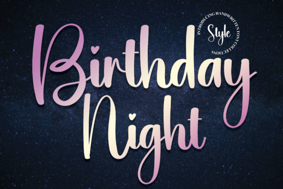 Birthday Night: A Premium Font for Creative Web Design