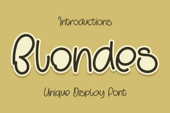 Blondes: A Charming Handwritten Font for Crafters