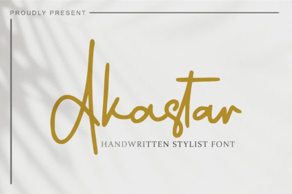 Discover Akastar: A Handwritten Font for Elegant Publishing