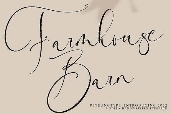 Farmhousebarn: A Handwritten Font for Elegant Branding