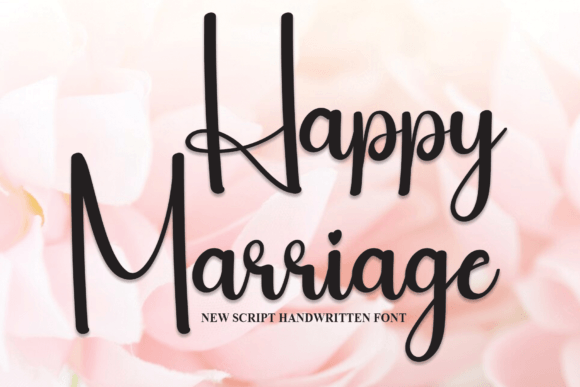 Happy Marriage: A Charming Handwritten Font for Editorial Design