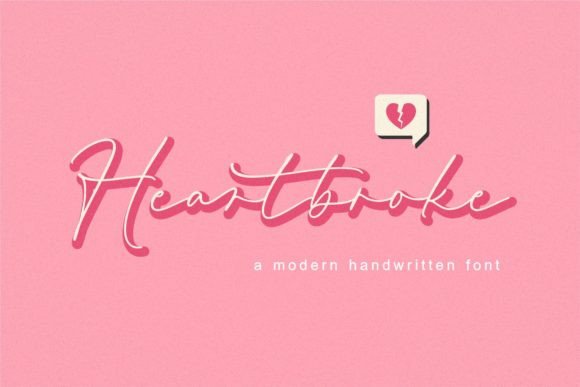 Heartbroke: A Script Amp Font for Creative Projects