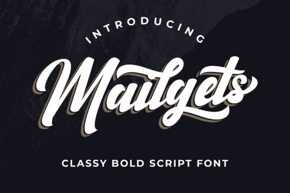 Mailgets: A Modern Script Font for Bold Web Design
