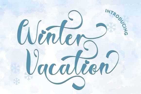 Winter Vacation: A Whimsical Script Font for Editorial Design