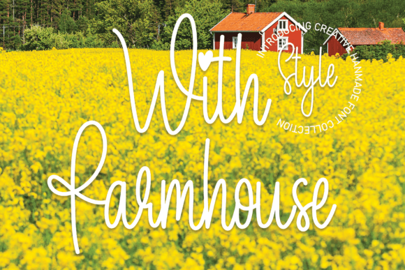 With Farmhouse: A Delicate Handwritten Font for Editorial Design