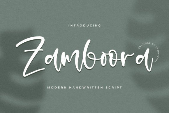 Zamboora: A Handwritten Font for Elegant Web Design